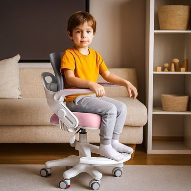 Дитяче крісло Mealux Neo Air Pink Grey &mdash; купити в Bubbleshop