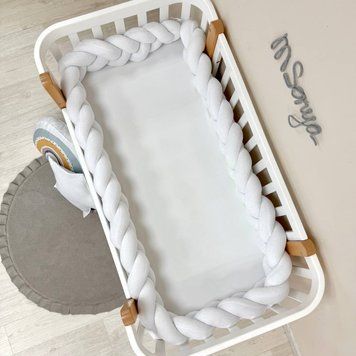 Бортик-коса білий 3,6м на всі сторони ліжечка &mdash; купити в Bubbleshop