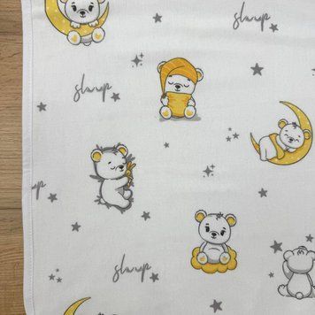 Непромокаюча пелюшка Фланель/Мембрана Sleep жовтий &mdash; купити в Bubbleshop