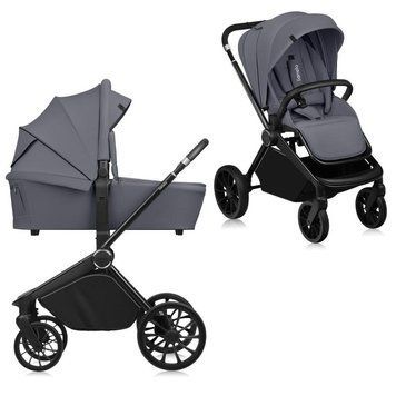 Універсальна коляска 2 в 1 Lionelo MIKA PLUS 2IN1 GREY STONE &mdash; купити в Bubbleshop