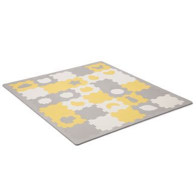 Килимок-пазл Kinderkraft Luno Shapes Yellow, 30 елементів (KPLUSH00YEL0000) &mdash; купити в Bubbleshop