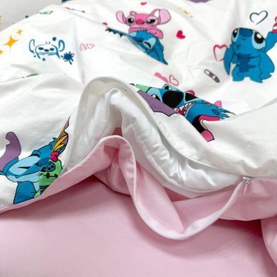 Комплект постільної білизни підліток 1,5 Stich/рожевий (підковдра+наволочка) &mdash; купити в Bubbleshop