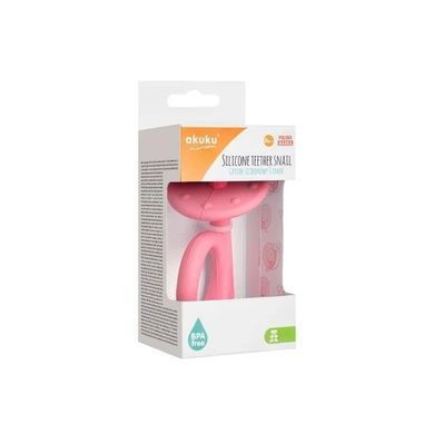 Силіконовий прорізувач Равлик Akuku A0115, рожевий &mdash; купити в Bubbleshop