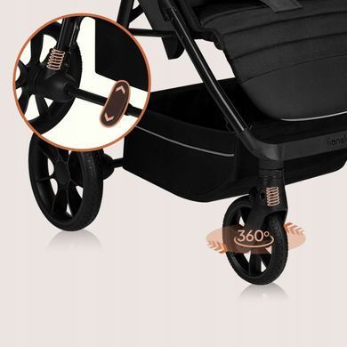 Прогулянкова коляска Lionelo MIRA GREY GRAPHITE &mdash; купити в Bubbleshop