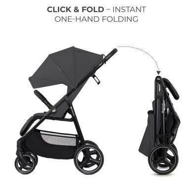 Прогулянкова коляска Kinderkraft Trig 3 Granite Grey (KSTRIG03GRY0000) &mdash; купити в Bubbleshop