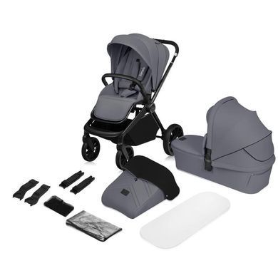 Універсальна коляска 2 в 1 Lionelo MIKA PLUS 2IN1 GREY STONE &mdash; купити в Bubbleshop