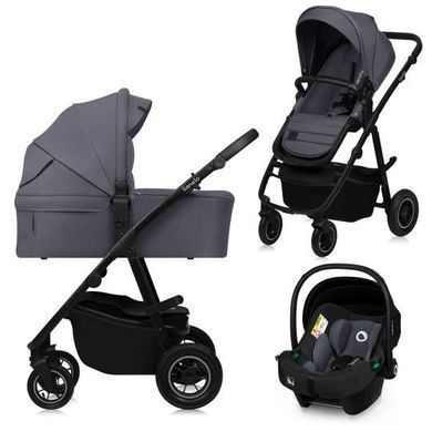 Універсальна коляска 3 в 1 Lionelo AMBER PLUS GREY GRAPHITE &mdash; купити в Bubbleshop