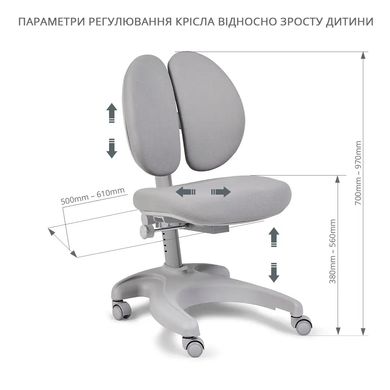 Детское эргономичное кресло FunDesk Solerte Grey 1217757254 фото