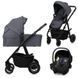 Універсальна коляска 3 в 1 Lionelo AMBER PLUS GREY GRAPHITE