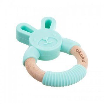 Силіконово-дерев'яний прорізувач Кролик Akuku A0137 &mdash; купити в Bubbleshop