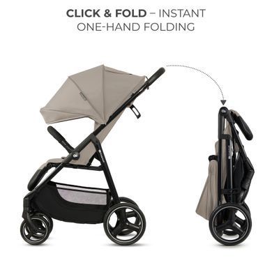 Прогулянкова коляска Kinderkraft Trig 3 Stone Beige (KSTRIG03BEG0000) &mdash; купити в Bubbleshop