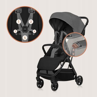 Прогулянкова коляска Lionelo JULIE AIR GREY STONE &mdash; купити в Bubbleshop