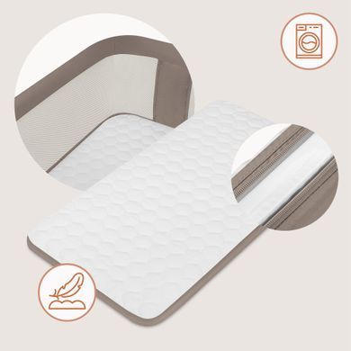 Ліжечко приставне Lionelo PARI BEIGE TAUPE &mdash; купити в Bubbleshop