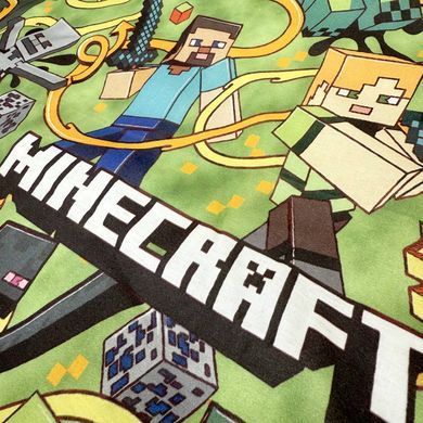 Комплект постільної білизни підліток 1,5 Minecraft/гірчиця (підковдра+наволочка) &mdash; купити в Bubbleshop