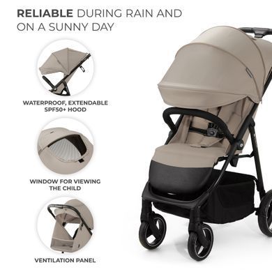 Прогулянкова коляска Kinderkraft Trig 3 Stone Beige (KSTRIG03BEG0000) &mdash; купити в Bubbleshop