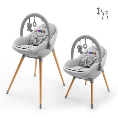 Стільчик для годування 2 в 1 Kinderkraft Fini Up Grey (KHFINIUPGRY0000) &mdash; купити в Bubbleshop