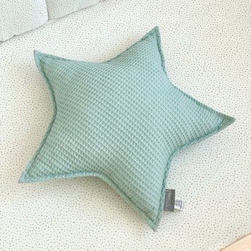 Подушка декор "Зірочка" вафля мята &mdash; купити в Bubbleshop