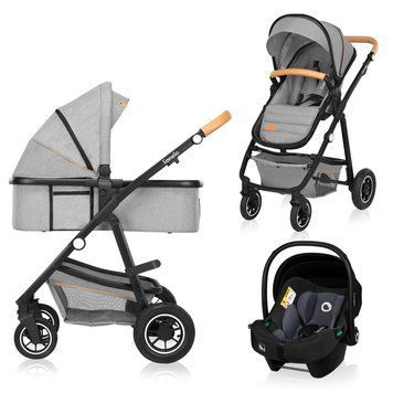 Універсальна коляска 3 в 1 Lionelo AMBER GREY STONE &mdash; купити в Bubbleshop
