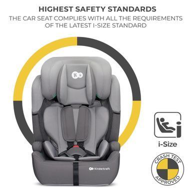 Автокрісло Kinderkraft Comfort Up i-Size Grey (KCCOUP02GRY0000) &mdash; купити в Bubbleshop