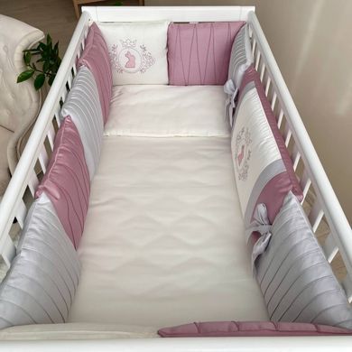 Комплект постільної білизни для новонародженого Royal пудра &mdash; купити в Bubbleshop