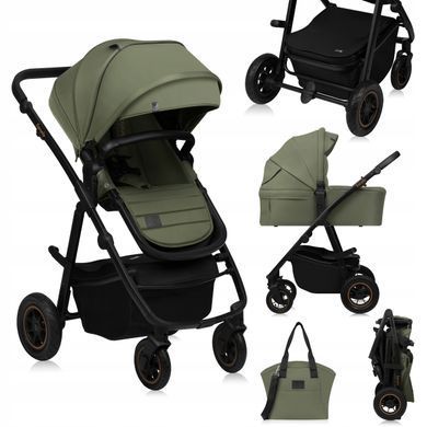 Універсальна коляска 2 в 1 Lionelo AMBER PLUS GREEN FOREST &mdash; купити в Bubbleshop