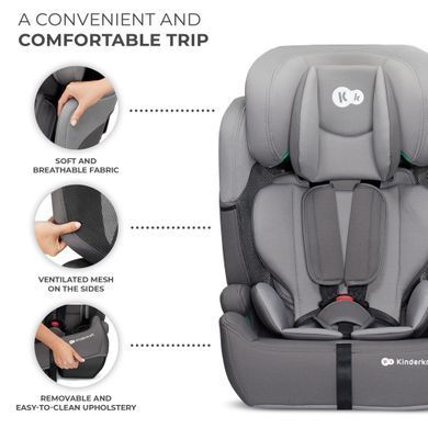 Автокрісло Kinderkraft Comfort Up i-Size Grey (KCCOUP02GRY0000) &mdash; купити в Bubbleshop