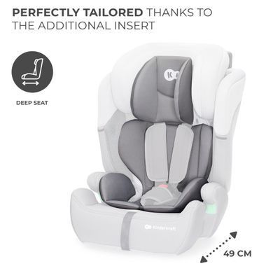 Автокрісло Kinderkraft Comfort Up i-Size Grey (KCCOUP02GRY0000) &mdash; купити в Bubbleshop