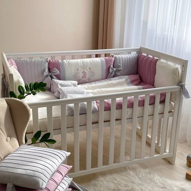 Комплект постільної білизни для новонародженого Royal пудра &mdash; купити в Bubbleshop