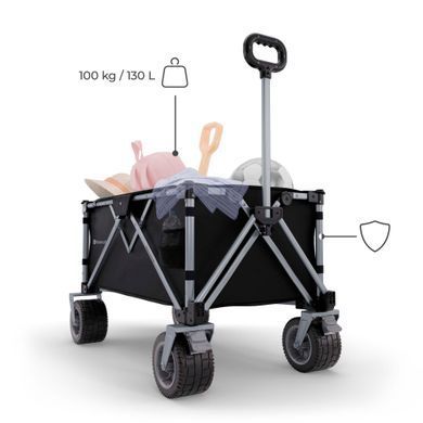 Складний туристичний візок Kinderkraft Rollster Mystic Black (KSROLL00BLK0000) &mdash; купити в Bubbleshop
