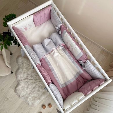 Комплект постільної білизни для новонародженого Royal пудра &mdash; купити в Bubbleshop