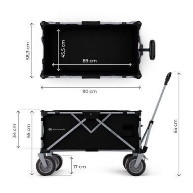 Складний туристичний візок Kinderkraft Rollster Mystic Black (KSROLL00BLK0000) &mdash; купити в Bubbleshop