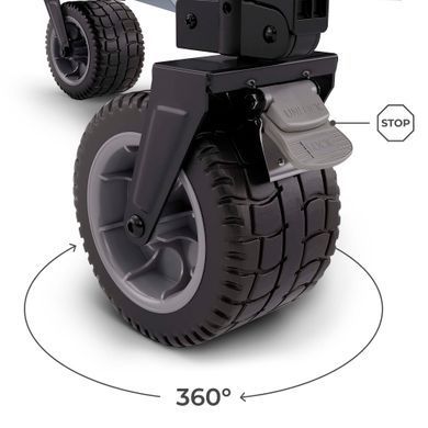 Складний туристичний візок Kinderkraft Rollster Mystic Black (KSROLL00BLK0000) &mdash; купити в Bubbleshop