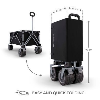 Складний туристичний візок Kinderkraft Rollster Mystic Black (KSROLL00BLK0000) &mdash; купити в Bubbleshop
