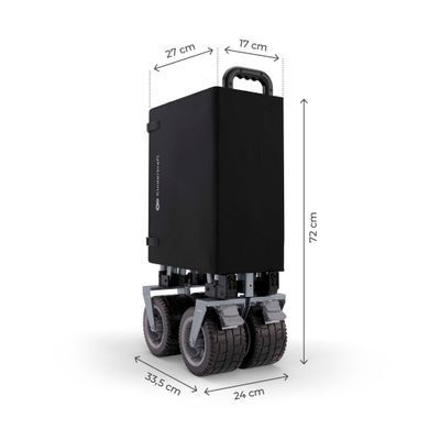Складний туристичний візок Kinderkraft Rollster Mystic Black (KSROLL00BLK0000) &mdash; купити в Bubbleshop