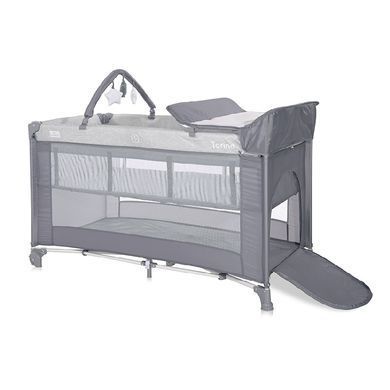 Ліжко-Манеж Lorelli Torino 2 Layer Grey Striped Elements &mdash; купити в Bubbleshop