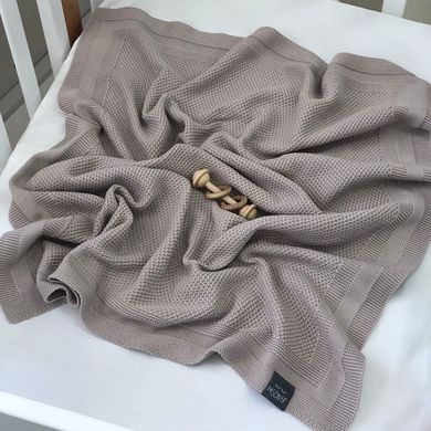 Плед вязаний Рогожка моко &mdash; купити в Bubbleshop
