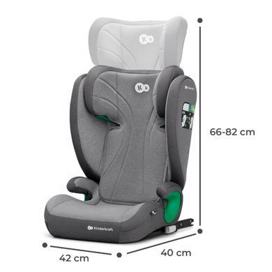 Автокрісло Kinderkraft Junior Fix 2 i-Size Rocket Grey (KCJUFI20GRY0000) &mdash; купити в Bubbleshop