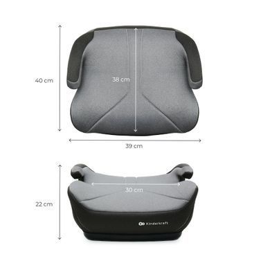 Автокрісло-бустер Kinderkraft i-Boost 2 Grey (KCIBOO02GRY0000) &mdash; купити в Bubbleshop