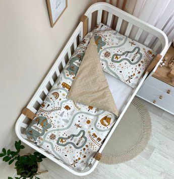 Змінна постіль Baby Mix Залізна дорога цегляний &mdash; купити в Bubbleshop