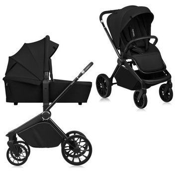 Універсальна коляска 2 в 1 Lionelo MIKA PLUS 2IN1 BLACK ONYX &mdash; купити в Bubbleshop