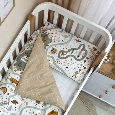 Змінна постіль Baby Mix Залізна дорога цегляний &mdash; купити в Bubbleshop