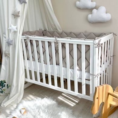 Комплект постільної білизни для новонародженого Baby Mix Зайці на драбинці бежевий &mdash; купити в Bubbleshop
