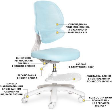 Дитяче крісло Evo-Kids Sirius Air Blue &mdash; купити в Bubbleshop