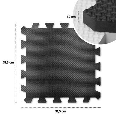 Коврик-пазл Kinderkraft Luno Black, 30 элементов (KKMLUNOBLK0000) &mdash; купити в Bubbleshop