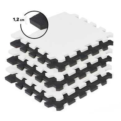 Коврик-пазл Kinderkraft Luno Black, 30 элементов (KKMLUNOBLK0000) &mdash; купити в Bubbleshop