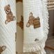 Плед муслін жатка двошаровий з бахромою Teddy на молочному