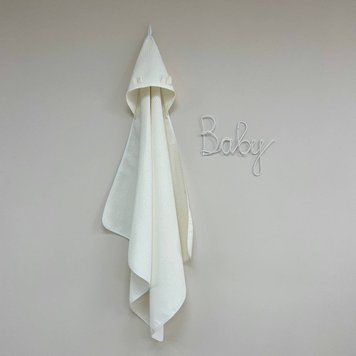 Рушник-куточок вафля молочний 90х100 &mdash; купити в Bubbleshop