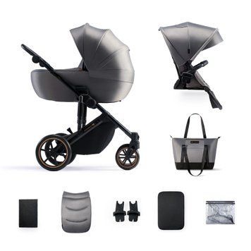 Універсальна коляска 2 в 1 Kinderkraft Prime 2 Shadow Grey (KSPRIM02GRY2000) &mdash; купити в Bubbleshop
