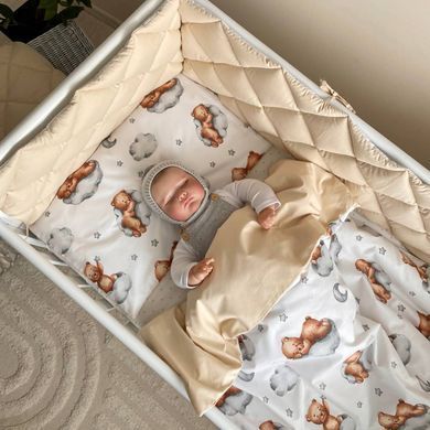 Комплект постільної білизни для новонародженого Baby Mix Тедді бежевий &mdash; купити в Bubbleshop