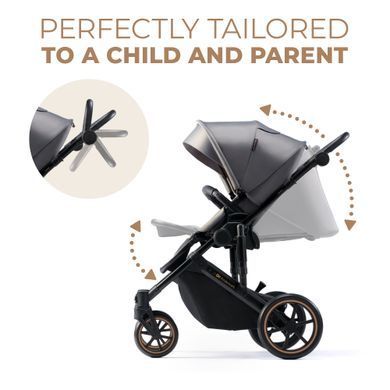 Універсальна коляска 2 в 1 Kinderkraft Prime 2 Shadow Grey (KSPRIM02GRY2000) &mdash; купити в Bubbleshop